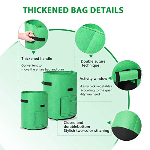 Tvird Potato Grow Bags 2 Pack 10 Gallon Planting Pouch Fabric Pots...