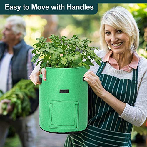 Tvird Potato Grow Bags 2 Pack 10 Gallon Planting Pouch Fabric Pots...