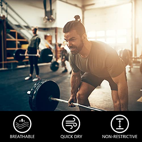 TVKSOM Workout Shirts for Men Quick Dry Moisture Wicking Athletic ...