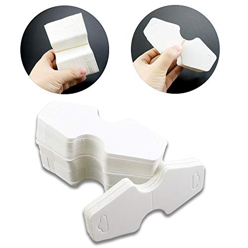 Twdrer 400PCS Blank White Kraft Paper Jewelry Necklace Bracelet Ea...