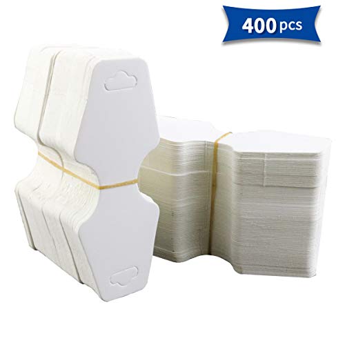 Twdrer 400PCS Blank White Kraft Paper Jewelry Necklace Bracelet Ea...