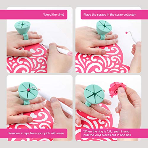tweexy Craft Vinyl Weeding Scrap Collector Ring for Heat Transfer ...