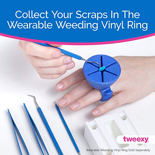 tweexy Craft Vinyl Weeding Tool Kit, 5-Piece Set with Metal Case, ...