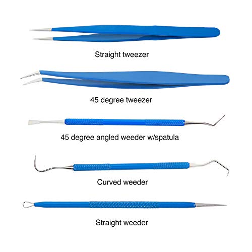 tweexy Craft Vinyl Weeding Tool Kit, 5-Piece Set with Metal Case, ...