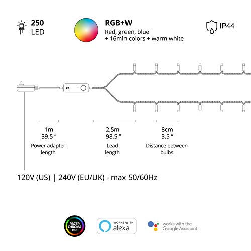 Twinkly - TWS250SPP Special Edition 250 RGB+White LED String Light...