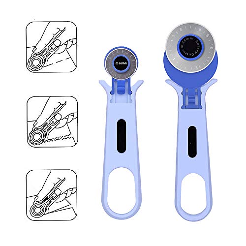TXIN 2 Pack Professional 28mm 45mm Rotary Cutter Roller Cutting To...