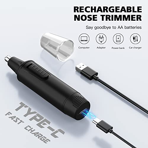 Ear and Nose Hair Trimmer-Rechargeable Nose Hair Trimmer for Men a...