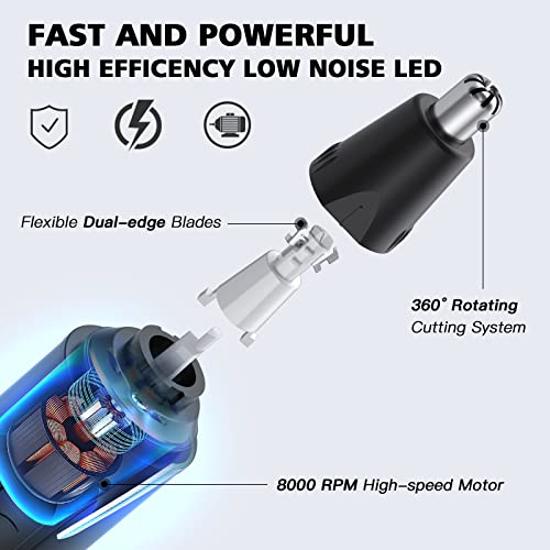 Ear and Nose Hair Trimmer-Rechargeable Nose Hair Trimmer for Men a...