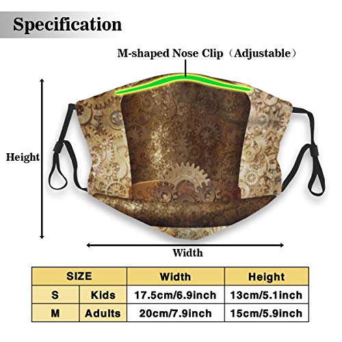 Metal Copper Gears And Cogs Image Mask Anti Dust Pollution Mask,Wa...