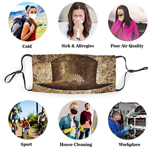 Metal Copper Gears And Cogs Image Mask Anti Dust Pollution Mask,Wa...