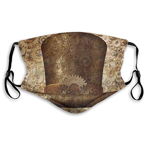 Metal Copper Gears And Cogs Image Mask Anti Dust Pollution Mask,Wa...