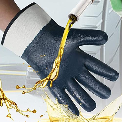 Oil Gloves for Men,Safe Wide Cuffs for Petrochemical Transport Wor...