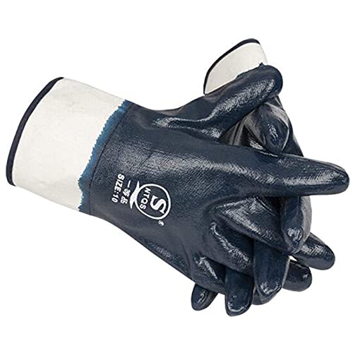 Oil Gloves for Men,Safe Wide Cuffs for Petrochemical Transport Wor...