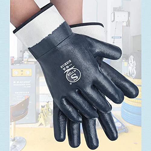 Oil Gloves for Men,Safe Wide Cuffs for Petrochemical Transport Wor...