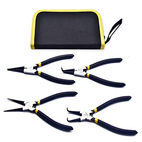 4 PCS 7-Inch Snap Ring Pliers Set Internal/External Circlip Pliers...
