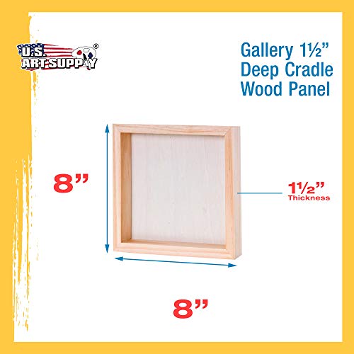 U.S. Art Supply 16 x 16 Birch Wood Paint Pouring Panel Boards, G...