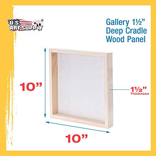 U.S. Art Supply 10 x 10 Birch Wood Paint Pouring Panel Boards, G...