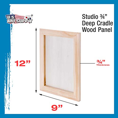 U.S. Art Supply 9 x 12 Birch Wood Paint Pouring Panel Boards, St...