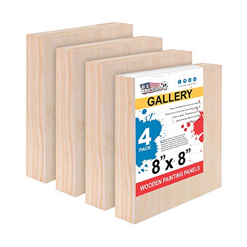 U.S. Art Supply 16 x 16 Birch Wood Paint Pouring Panel Boards, G...