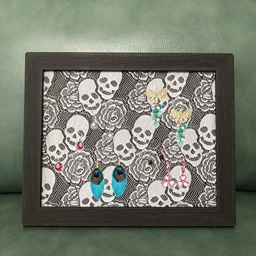 59x72 Inches Skull Lace Fabric-Cute Skull and Rose Pattern DIY lac...