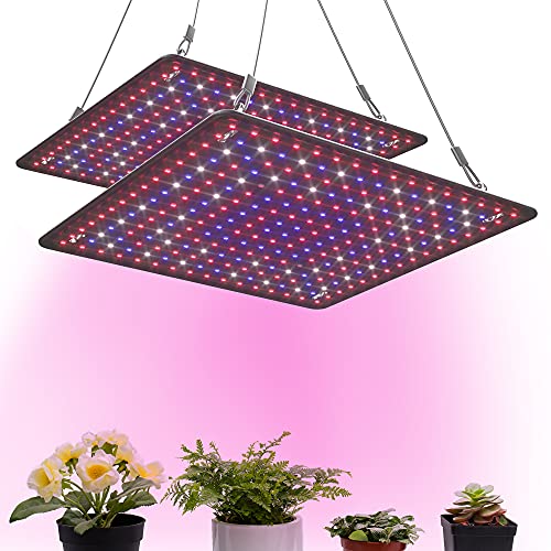Uallhome 2 Pack LED Grow Light Panel 200W Lamp for Indoor Plants, ...