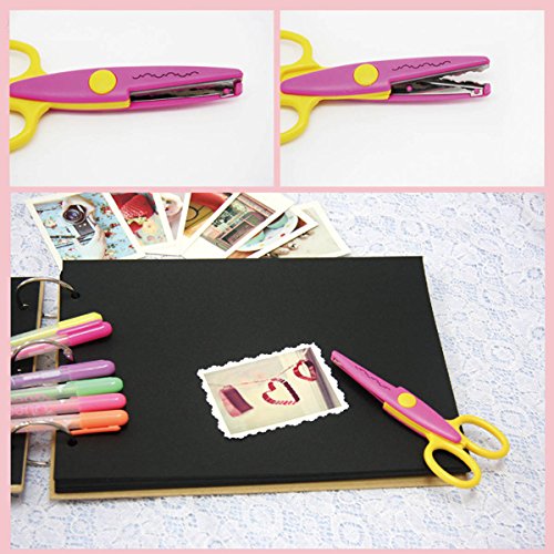 UCEC 6 Colorful Decorative Paper Edge Scissor Set, Great for Teach...