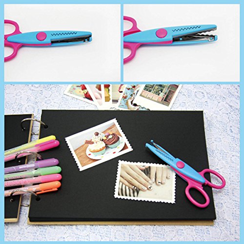 UCEC 6 Colorful Decorative Paper Edge Scissor Set, Great for Teach...