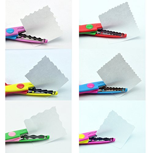 UCEC 6 Colorful Decorative Paper Edge Scissor Set, Great for Teach...