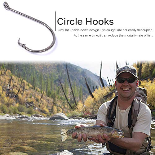 UCEC Circle Hooks Fishing Hooks 2X Strong Customized Offset Sport ...