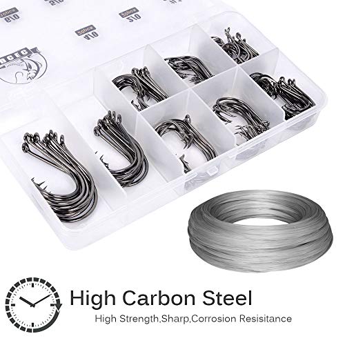 UCEC Circle Hooks Fishing Hooks 2X Strong Customized Offset Sport ...