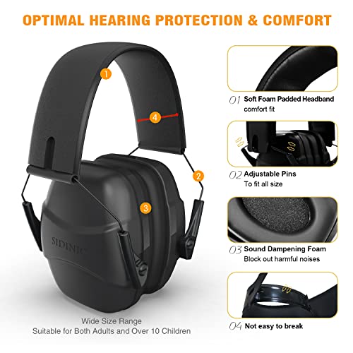 ucho 34dB Shooting Ear Protection - Special Designed Ear Muffs Lig...