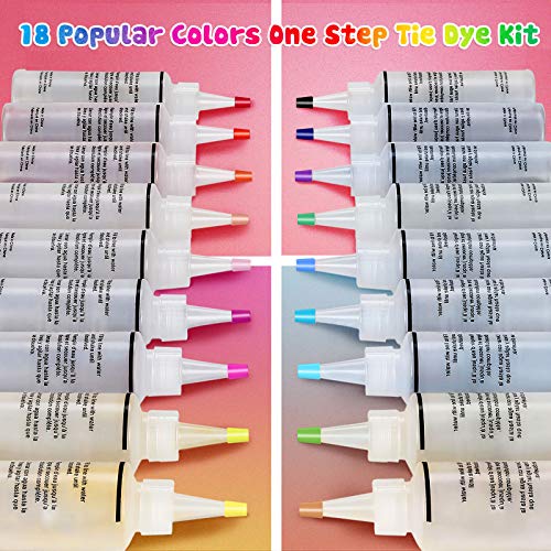 Ucradle 120ML Tie Dye Kit for Large Groups Party, 18 Colors One St...