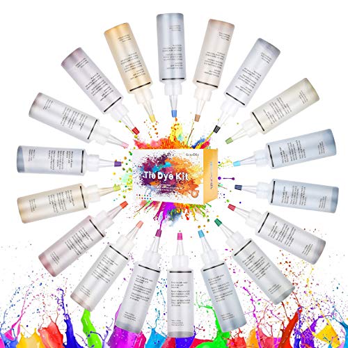 Ucradle 120ML Tie Dye Kit for Large Groups Party, 18 Colors One St...