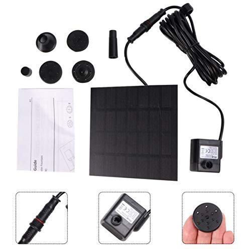 UEETEK 1.2W 7V 180L/H Solar Power Water Pump Garden Fountain Subme...