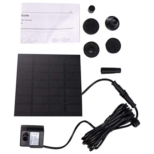 UEETEK 1.2W 7V 180L/H Solar Power Water Pump Garden Fountain Subme...