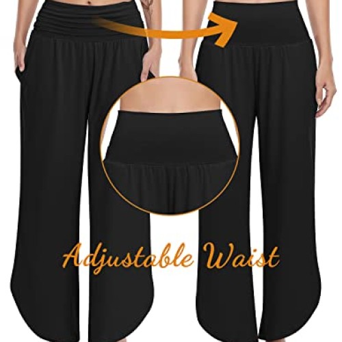 UEU Womens Wide Leg Yoga Pants High Waisted Comfy Dance Sweatpant...