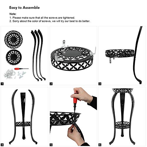 Ufine 2 Tier Metal Plant Stand Indoor Outdoor Iron Art Flower Pot ...