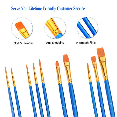 20 Pcs Paint Brushes for Acrylic Painting