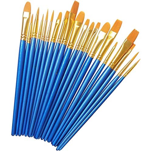 20 Pcs Paint Brushes for Acrylic Painting
