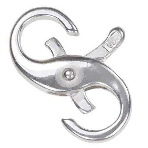 uGems Double Opening Sterling Silver Infinity Figure Eight Lobster...