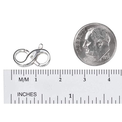 uGems Double Opening Sterling Silver Infinity Figure Eight Lobster...