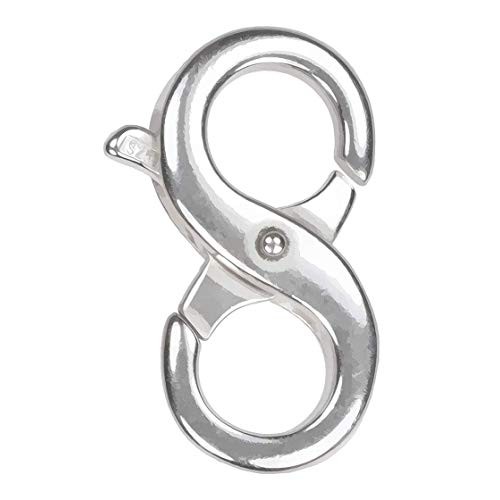 uGems Double Opening Sterling Silver Infinity Figure Eight Lobster...