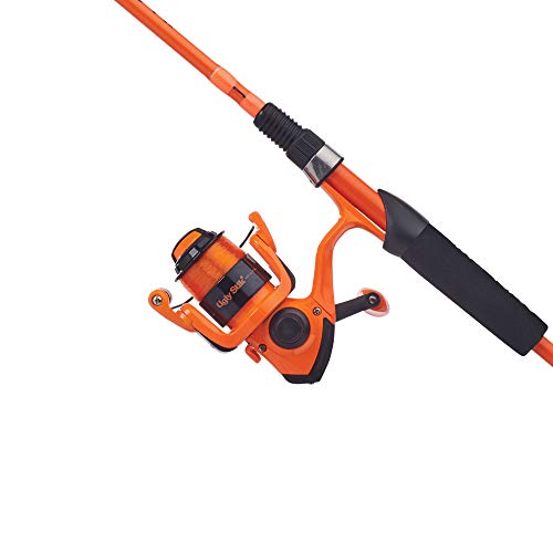 Ugly Stik 6 Hi-Lite Spinning Fishing Rod and Reel Combo, Orange, ...