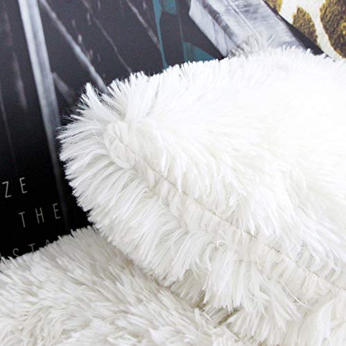 Uhomy 2 Packs Home Decorative Super Soft Luxury Series Plush Faux ...