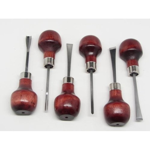 18pc Woodcarving Tools mith Palm Gouges Chisels Parting Veiner...
