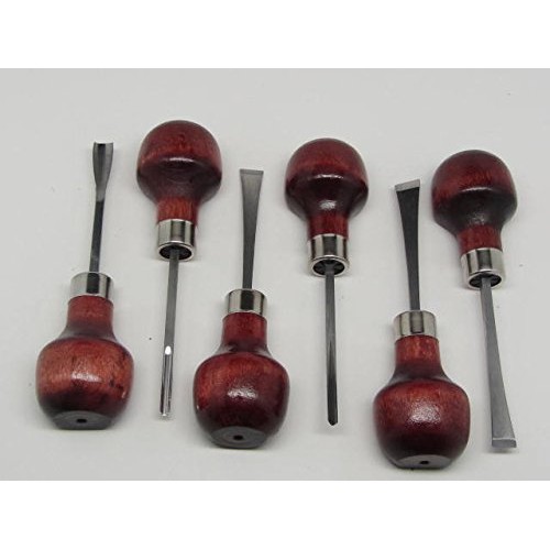 18pc Woodcarving Tools mith Palm Gouges Chisels Parting Veiner...