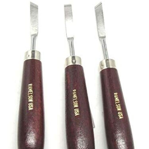 3pc Dog Leg Chisels Wood Carving Relief Cabinet Pattern Makers RAM...