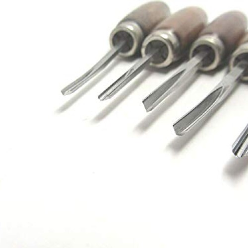 tock mith Woodcarving V & U Chisel Carving Set for Checker...