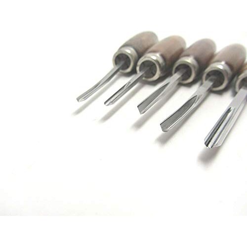 tock mith Woodcarving V & U Chisel Carving Set for Checker...