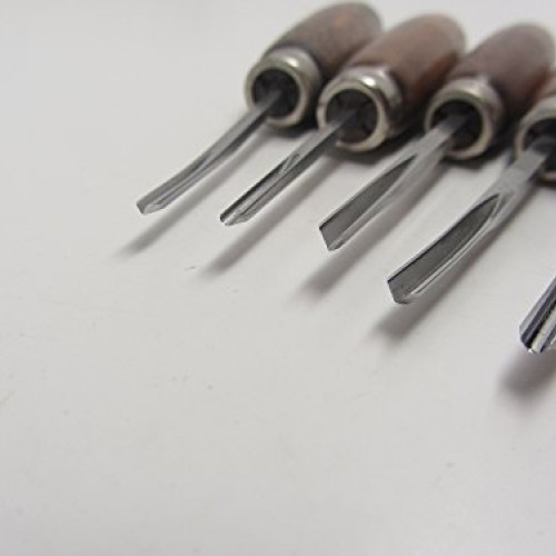 tock mith Woodcarving V & U Chisel Carving Set for Checker...